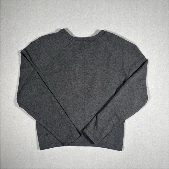 Lululemon Tuck & Gather Pull Over Womens Size 10 Heathered Mod Black Long Sleeve - Picture 7 of 8
